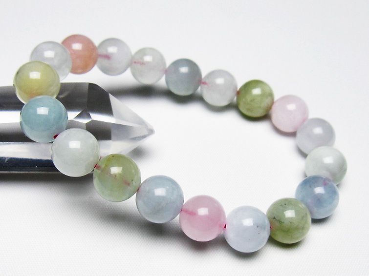 MIXベリル ブレスレット 緑柱石 10mm [t237-4526] 1枚目