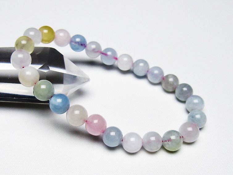 MIXベリル ブレスレット 緑柱石 7mm [T237-4536] 1枚目