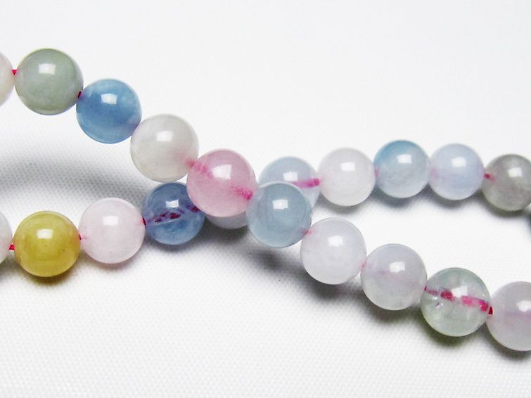 MIXベリル ブレスレット 緑柱石 7mm [T237-4536] 2枚目