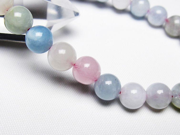 MIXベリル ブレスレット 緑柱石 7mm [T237-4536] 3枚目