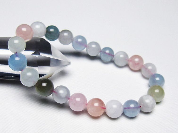 MIXベリル ブレスレット 緑柱石 8mm [T237-4541] 1枚目