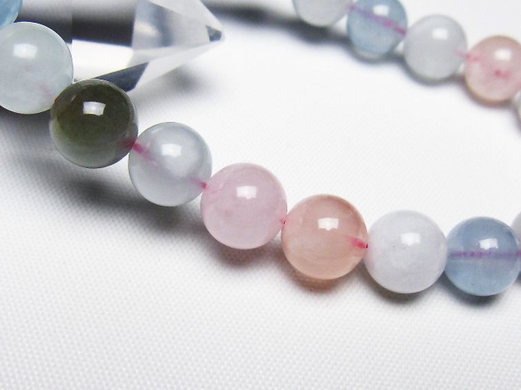 MIXベリル ブレスレット 緑柱石 8mm [T237-4541] 3枚目