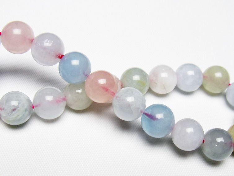 MIXベリル ブレスレット 緑柱石 9mm [T237-4548] 2枚目