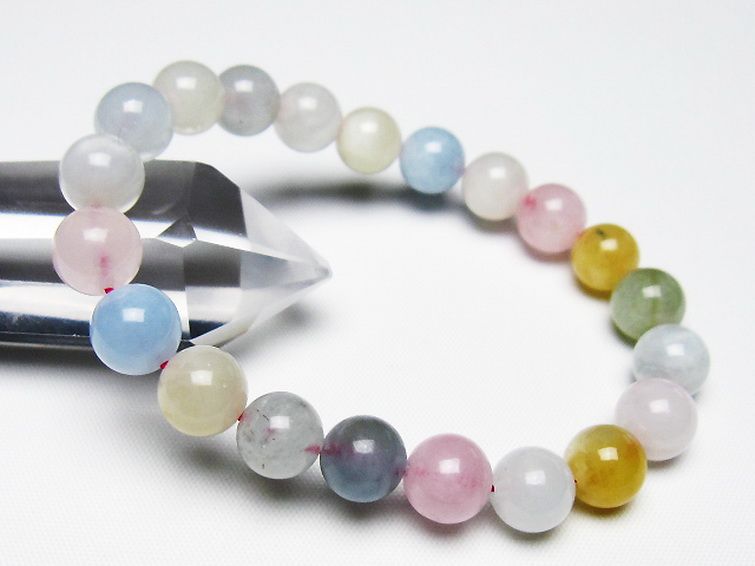 MIXベリル ブレスレット 緑柱石 9mm [t237-4551] 1枚目