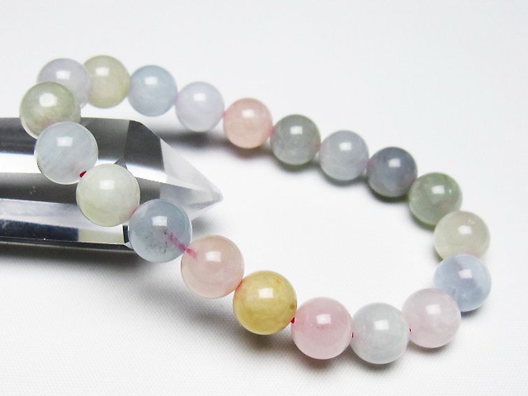 MIXベリル ブレスレット 緑柱石 10mm [t237-4555] 1枚目