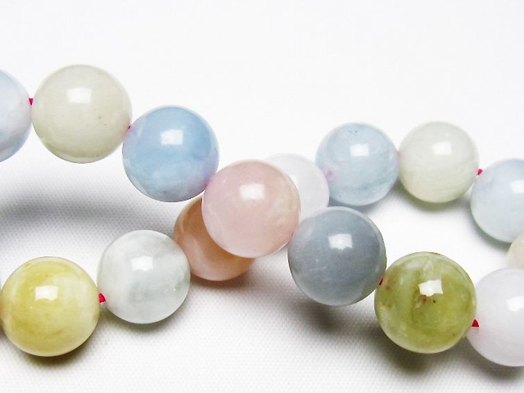 MIXベリル ブレスレット 緑柱石 12mm [T237-4574] 2枚目