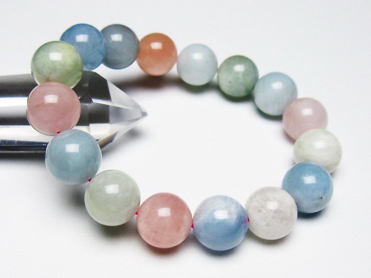 MIXベリル ブレスレット 緑柱石 13mm [T237-4576] 1枚目