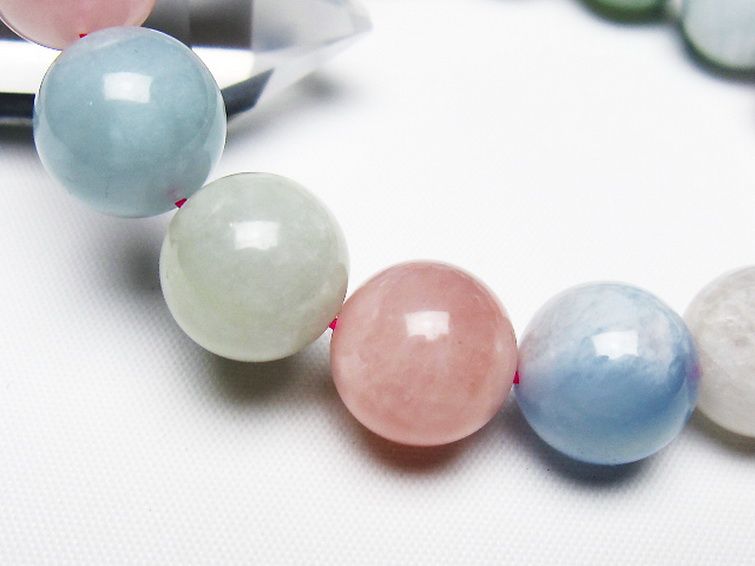 MIXベリル ブレスレット 緑柱石 13mm [T237-4576] 3枚目