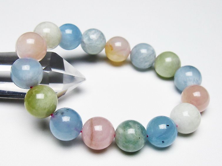 MIXベリル ブレスレット 緑柱石 13mm [t237-4578] 1枚目