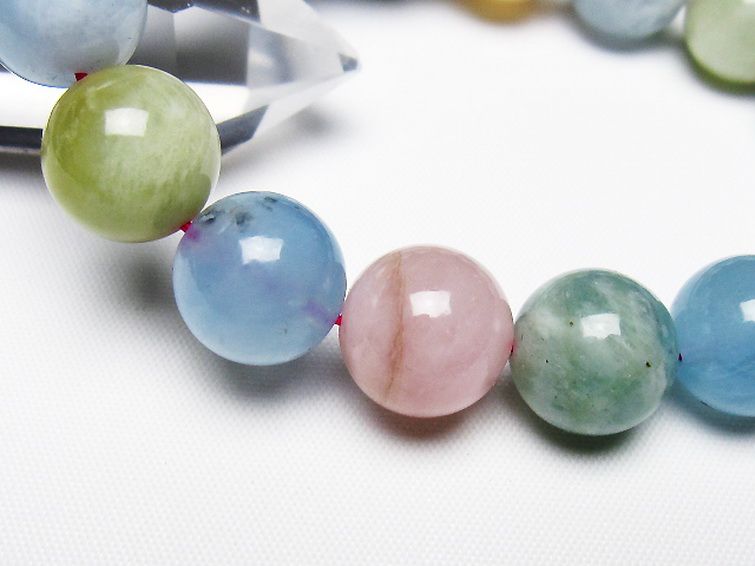 MIXベリル ブレスレット 緑柱石 13mm [t237-4578] 3枚目