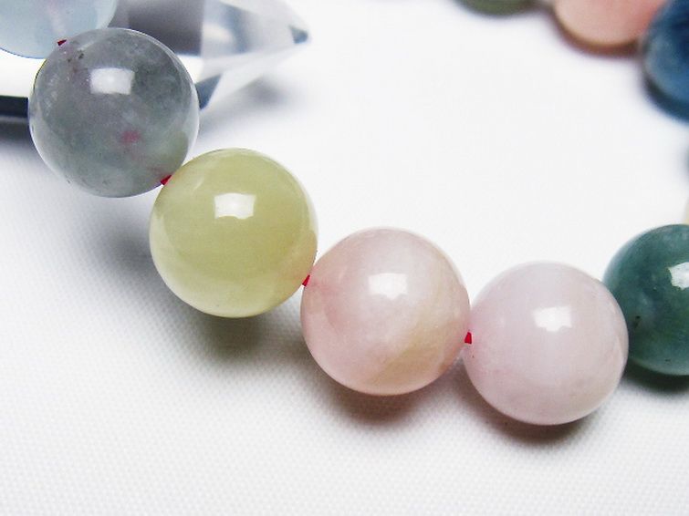 MIXベリル ブレスレット 緑柱石 13mm [t237-4583] 3枚目