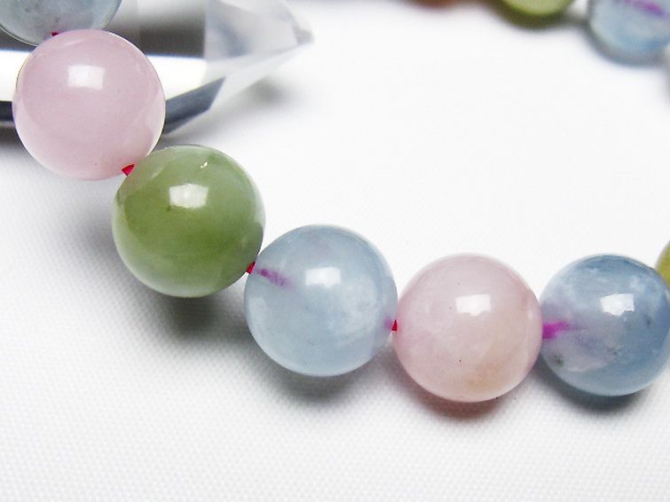 MIXベリル ブレスレット 緑柱石 12mm [T237-4584] 3枚目