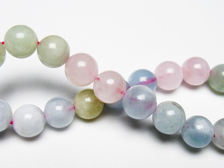 MIXベリル ブレスレット 緑柱石 9mm [T237-4597] 2枚目