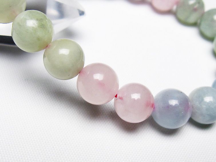MIXベリル ブレスレット 緑柱石 9mm [T237-4597] 3枚目