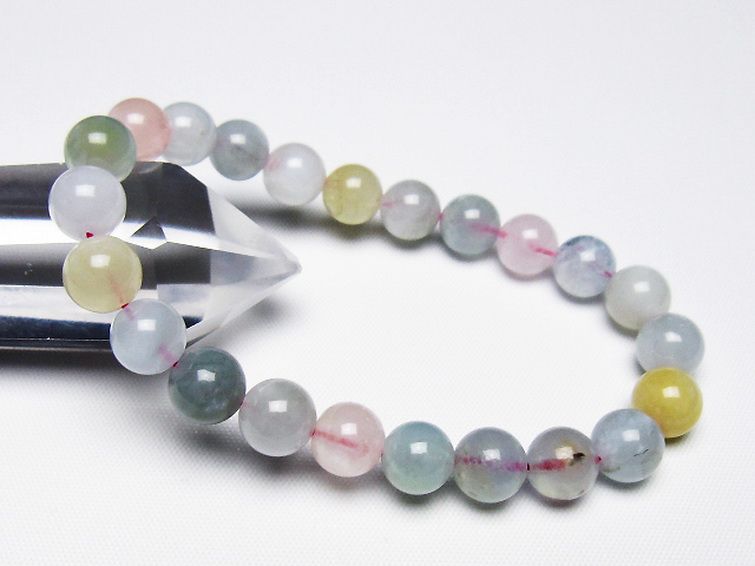 MIXベリル ブレスレット 緑柱石 8mm [T237-4600] 1枚目