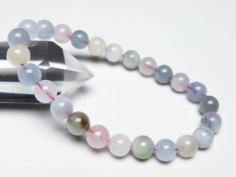 MIXベリル ブレスレット 緑柱石 8mm [T237-4601] 1枚目