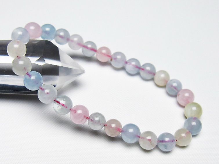 MIXベリル ブレスレット 緑柱石 7mm [t237-4603] 1枚目