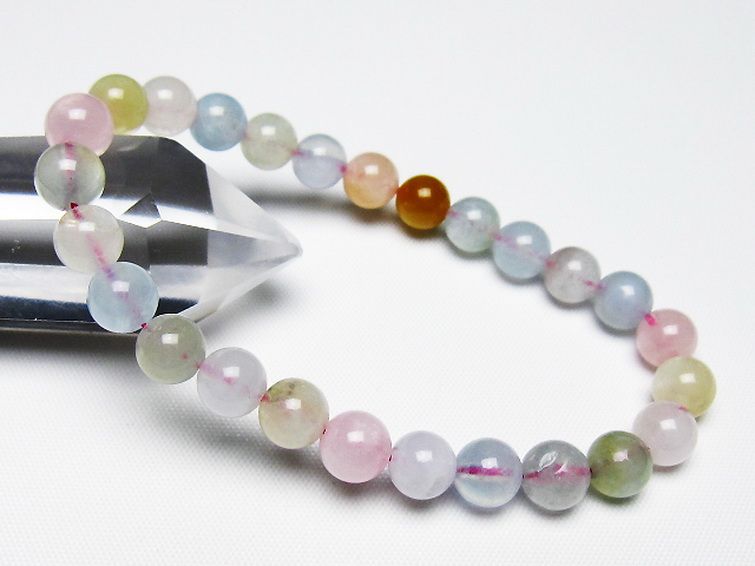 MIXベリル ブレスレット 緑柱石 7mm [T237-4607] 1枚目