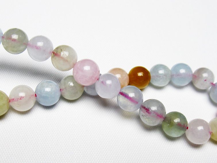 MIXベリル ブレスレット 緑柱石 7mm [T237-4607] 2枚目