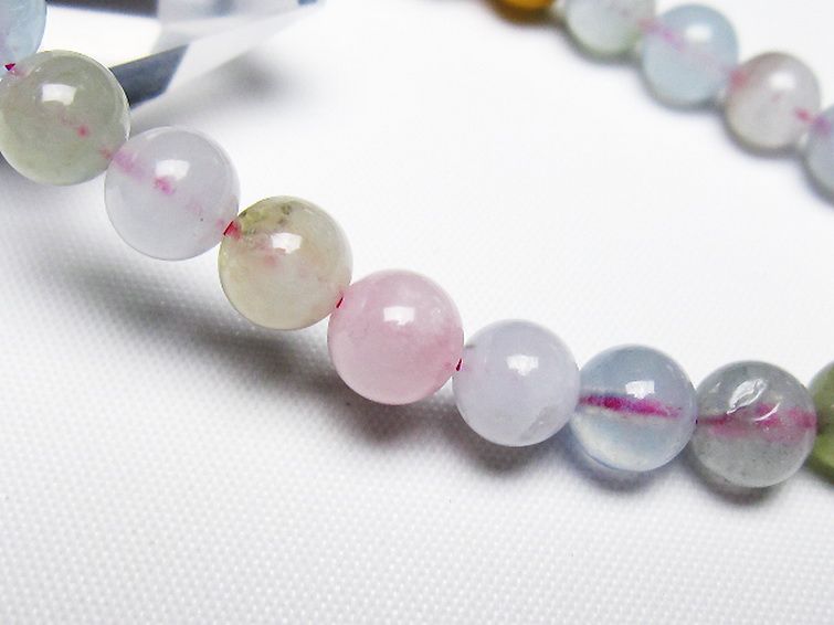 MIXベリル ブレスレット 緑柱石 7mm [T237-4607] 3枚目