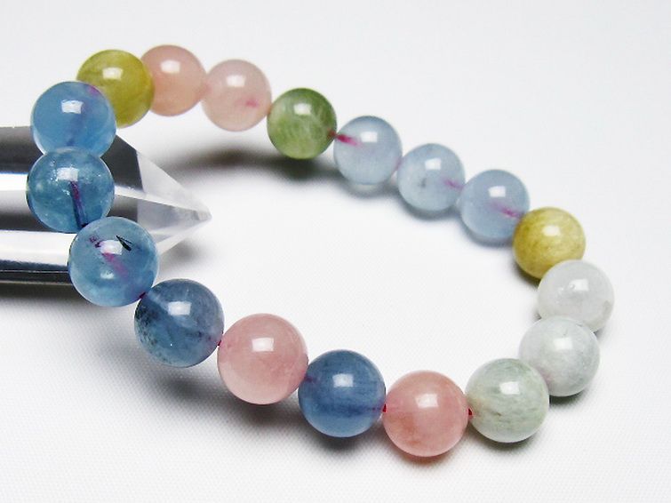 MIXベリル ブレスレット 緑柱石 11mm [t237-4614] 1枚目