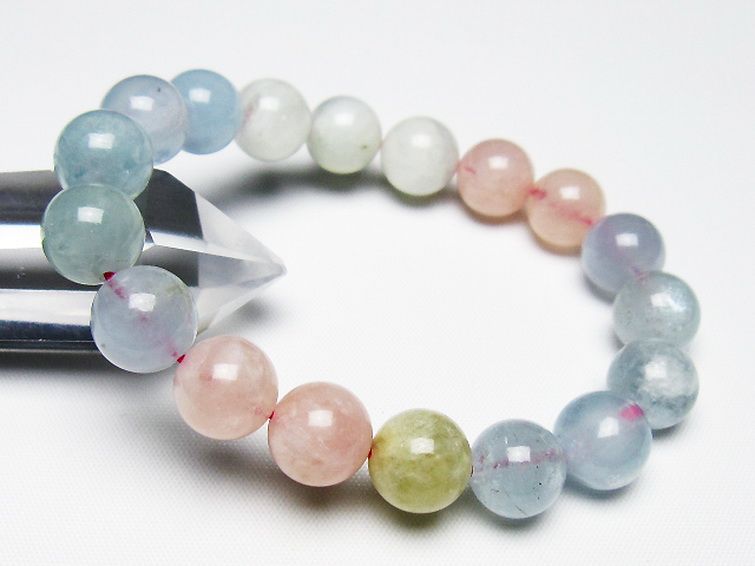 MIXベリル ブレスレット 緑柱石 11mm [T237-4617] 1枚目