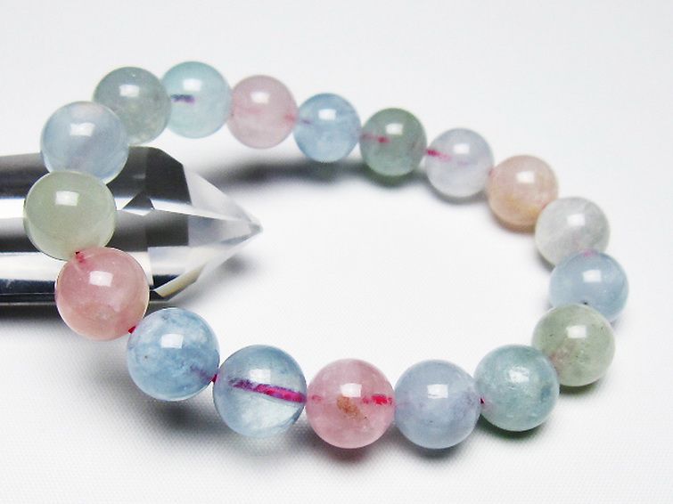 MIXベリル ブレスレット 緑柱石 12mm [T237-4619] 1枚目