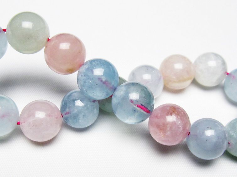 MIXベリル ブレスレット 緑柱石 12mm [T237-4619] 2枚目