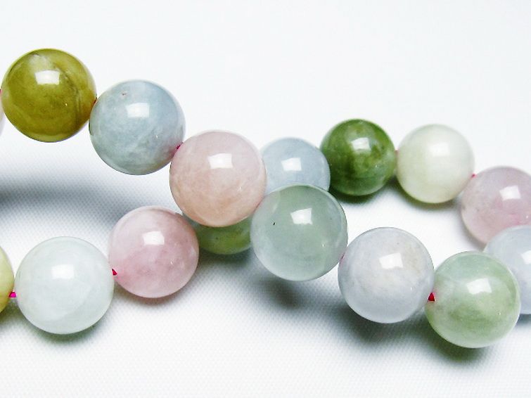 MIXベリル ブレスレット 緑柱石 12mm [t237-4634] 2枚目