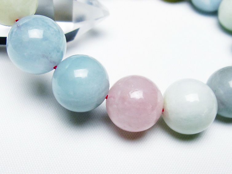 MIXベリル ブレスレット 緑柱石 14mm [t237-4649] 3枚目