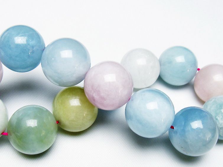 MIXベリル ブレスレット 緑柱石 16mm [t237-4650] 2枚目