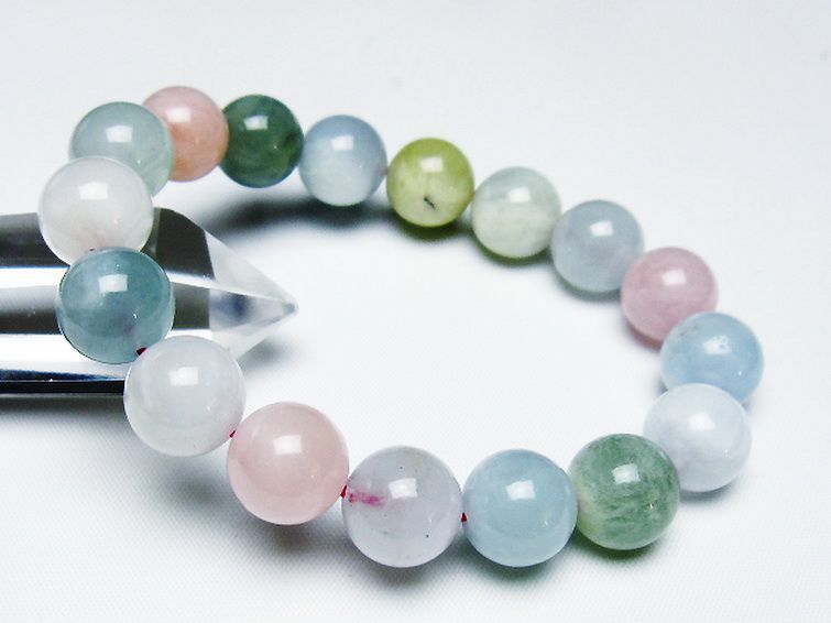 MIXベリル ブレスレット 緑柱石 13mm [t237-4654] 1枚目