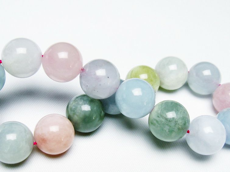 MIXベリル ブレスレット 緑柱石 13mm [t237-4654] 2枚目