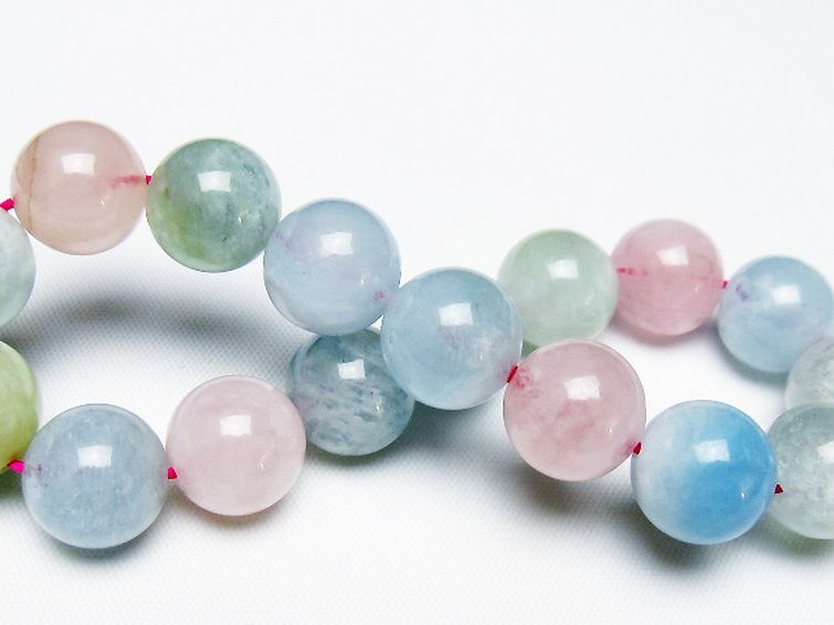 MIXベリル ブレスレット 緑柱石 12mm [t237-4659] 2枚目