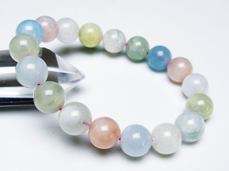 MIXベリル ブレスレット 緑柱石 11mm [t237-4684] 1枚目