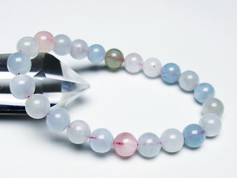 MIXベリル ブレスレット 緑柱石 8mm [t237-4740] 1枚目