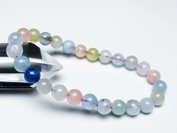 MIXベリル ブレスレット 緑柱石 7mm [t237-4743] 1枚目