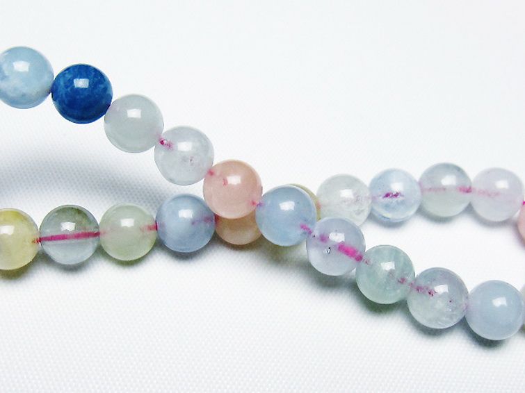 MIXベリル ブレスレット 緑柱石 7mm [t237-4743] 2枚目