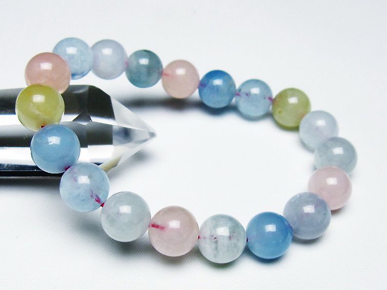 MIXベリル ブレスレット 緑柱石 11mm [t237-4763] 1枚目