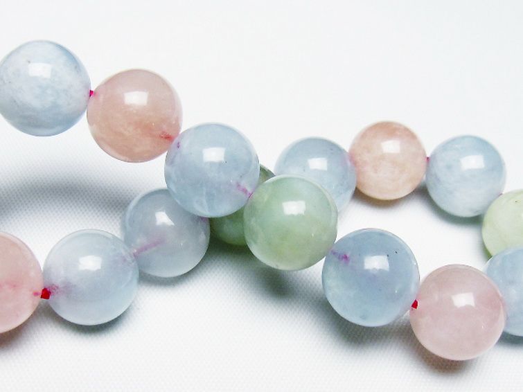 MIXベリル ブレスレット 緑柱石 12mm [t237-4765] 2枚目