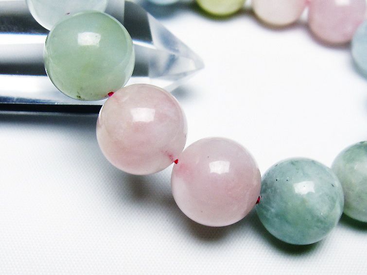 MIXベリル ブレスレット 緑柱石 14mm [t237-4768] 3枚目