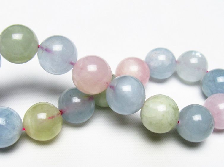 MIXベリル ブレスレット 緑柱石 12mm [t237-4872] 2枚目