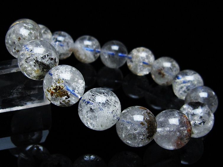 ホワイトガーデンファントムクォーツ ブレスレット 14mm [t239-3109] 1枚目