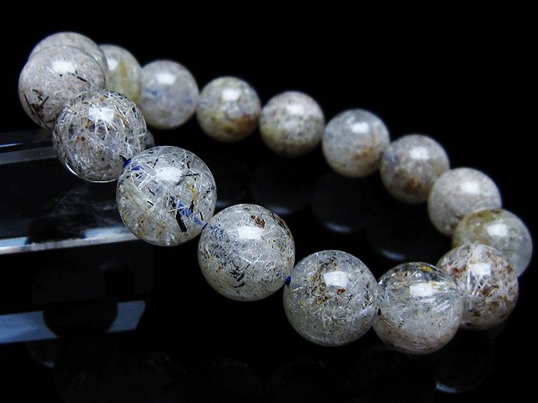 ホワイトガーデンファントムクォーツ ブレスレット 13mm [T239-3163] 1枚目