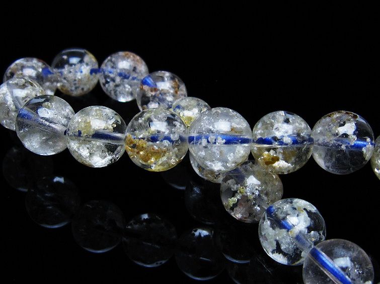 ホワイトガーデンファントムクォーツ ブレスレット 9mm [t239-3178] 2枚目