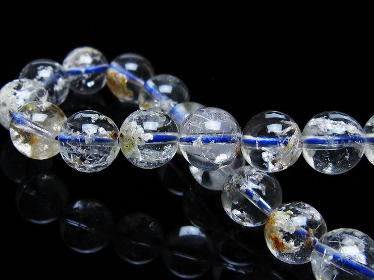 ホワイトガーデンファントムクォーツ ブレスレット 9mm [t239-3179] 2枚目