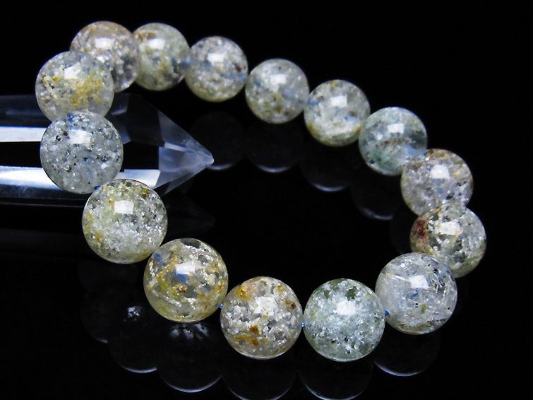 ホワイトガーデンファントムクォーツ ブレスレット 14mm [T239-3413] 1枚目