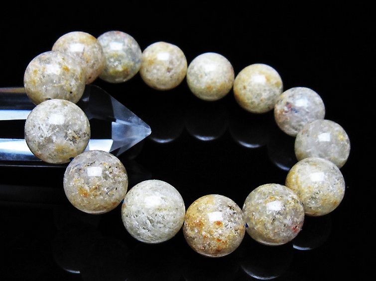 ホワイトガーデンファントムクォーツ ブレスレット 15mm [t239-3519] 1枚目