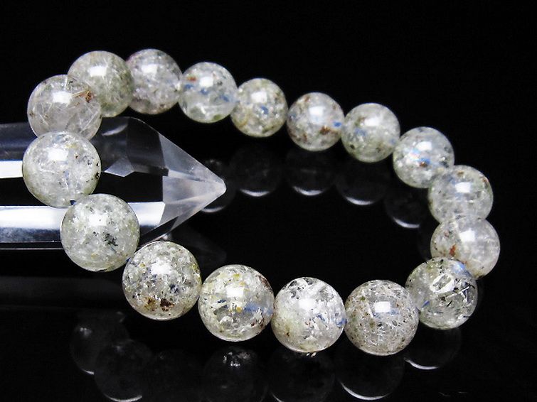 ホワイトガーデンファントムクォーツ ブレスレット 12mm [t239-3530] 1枚目