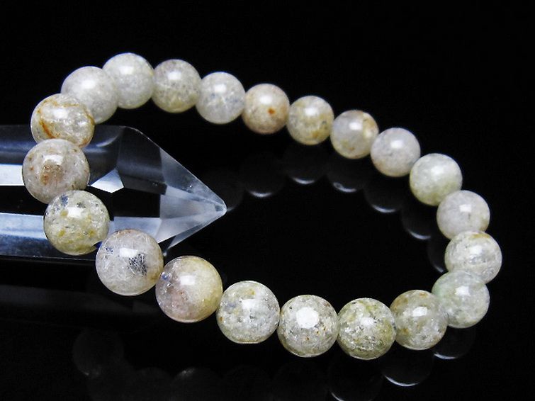 ホワイトガーデンファントムクォーツ ブレスレット 9mm [t239-3543] 1枚目
